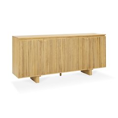 Roya Oak Wood 4-Door Sideboard Buffet