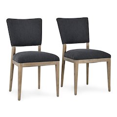 Phillip Upholstered Fabric Dining Chair Gray Set of 2