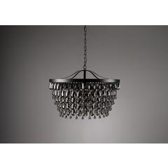 Larkin 7-Light Iron and Crystal Chandelier, by Kosas Home