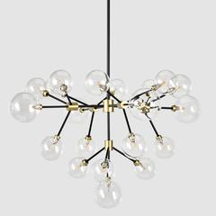 Timothy 20-Light Iron and Glass Chandelier by Kosas Home
