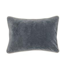 Kosas Home Harriet Velvet 14-inch x 20-inch Rectangular Pillow, Dark Grey