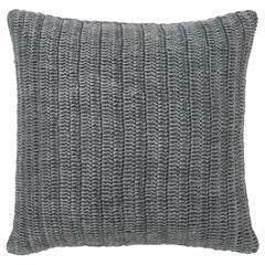 Kosas Home Marcie Knitted 22" Throw Pillow, Gray