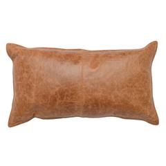 Kosas Home Cheyenne 100% Leather 14" x 26" Throw Pillow, Chestnut Brown