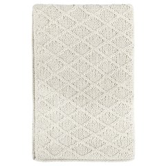 Porter 100% Cotton 50"x70" Throw Blanket, Ivory