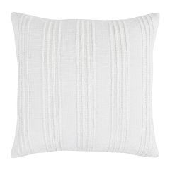 Hannah 22" 100% Cotton Fabric Throw Pillow, White