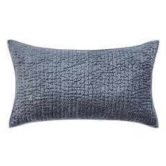 Dimitry 100% Rayon Velvet Sea Fog Blue King Sham by Kosas Home