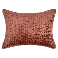 Dimitry 100% Rayon Velvet  Terra Cotta Standard Sham by Kosas Home