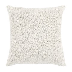Maris 22" Cotton Linen Blend Throw Pillow, Ivory