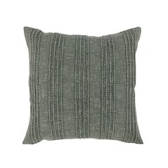 Hannah 22" 100% Cotton Fabric Throw Pillow, Green