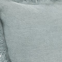 Agatha 22" Linen Blend Fabric Throw Pillow, Aqua Blue