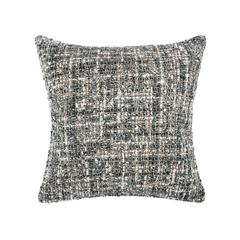 Porter 24" Woven Cotton Blend Throw Pillow, Black