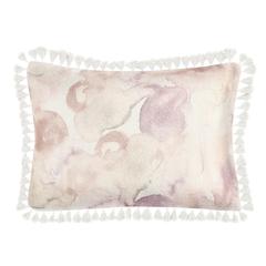 Lily 14"x20" Cotton Linen Blend Throw Pillow, Pink