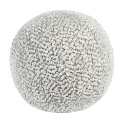Maris 12" Round Belgian Linen Throw Pillow, Ivory