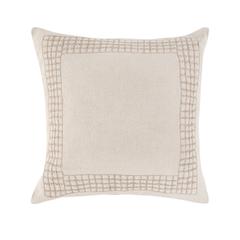 Marina 26" Cotton Linen Blend Throw Pillow, Beige