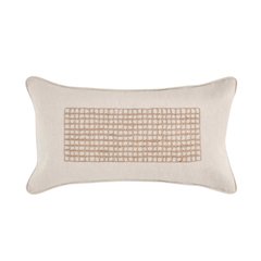Siena 14"x26"Cotton Linen Blend Throw Pillow, Beige