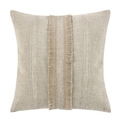 Valley 22" Belgian Linen Woven Throw Pillow, Natural