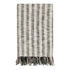 Linna 100% Cotton Black 50"x70" Throw Blanket Blanket