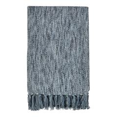 TC Sharma 100% Cotton Linen Denim Blue Throw Blanket 50"x70"