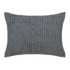 Colorman Cotton Linen Blend Fabric Marina Blue Standard Sham