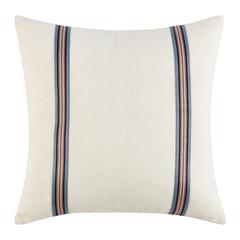 Bacall 22" Cotton Linen Blend Throw Pillow, White