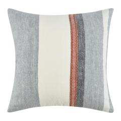 Caylor 22" Belgian Linen Blend Multicolor Throw Pillow