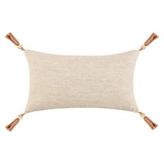 Cherry 14"x26" Belgian Linen Blend Throw Pillow, Natural