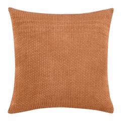 Bassinet 18" Suede Leather Throw Pillow , Brown