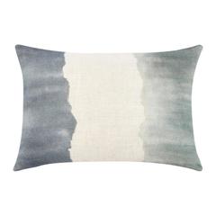 Foundation 14"x20" Belgian Linen Throw Pillow, Blue