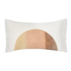 Rahun 14x26 Hand-Dip Dyed Fabric Ivory Throw Pillow