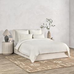 Paloma Hemp Fabric Ivory King Duvet Set