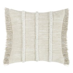 Lucera 22" Woven Fabric Throw Pillow in Beige
