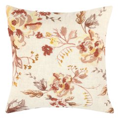 Amra 20" Belgian Linen Fabric Clay Throw Pillow