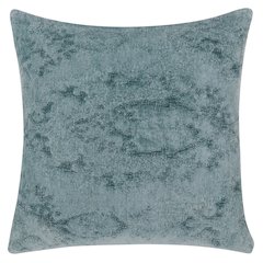 Doolin 22" Chenille Fabric Throw Pillow in Chambray Blue