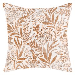 Mulberry 22" Belgian Linen Fabric Throw Pillow in Chestnut Brown