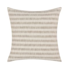 Linna 24" Linen Blend Fabric Throw Pillow in Beige