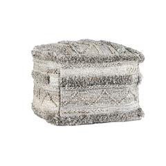 Fallon 18" Recycled Fabric Indoor Outdoor Pouf, Gray