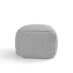 Performance  Prism Gray Pouf 18x18x14