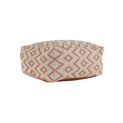 Volt Terra Cotta/Ivory Pouf 24x24x12