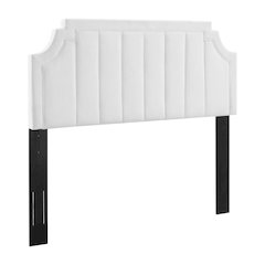 Channel Tufted Velvet Full/Queen Headboard, Performance Fabric, Durable Frame