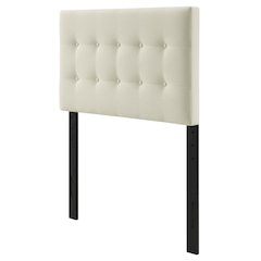 Upholstered Twin Headboard with Soft Fabric and Elegant Design for Bedroom