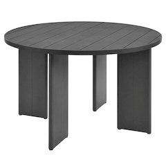 Round Aluminum Outdoor Dining Table With Sturdy Base For Patio Use