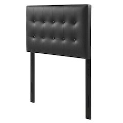 Upholstered Vinyl Twin Headboard with Cushioned Support and Durable Frame