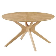 Round Wood Coffee Table with 20 lb Weight and Compact Design