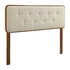 Tufted Fabric Full Headboard with Wood Frame and Classic Design