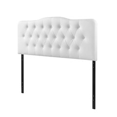 Upholstered Vinyl King Headboard with Durable Finish and Contemporary Design
