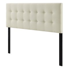 Upholstered Fabric Full Headboard in Neutral Tone with Durable Construction