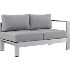 Outdoor Corner Sectional Sofa With Armrests And Cushioned Seating