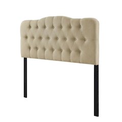 Upholstered Queen Fabric Headboard with Soft Padding and Durable Frame