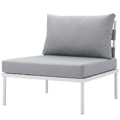 Outdoor Lounge Chair In Aluminum With Armless Design