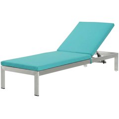 Aluminum Patio Chaise With Cushions For Outdoor Lounge Relaxation